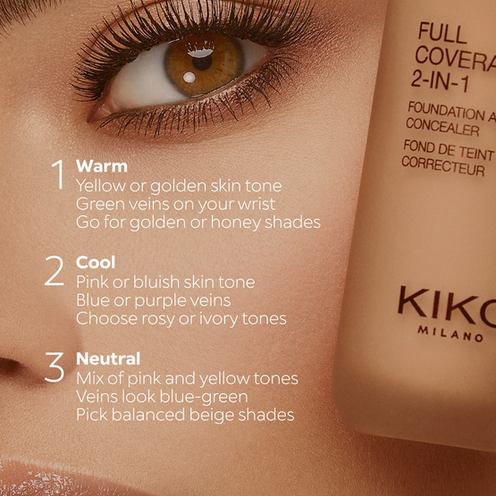KIKO Milano Full Coverage 2-In-1 Foundation & Concealer mocno kryjący podkład i korektor 2 w 1 Warm Beige 30 25ml
