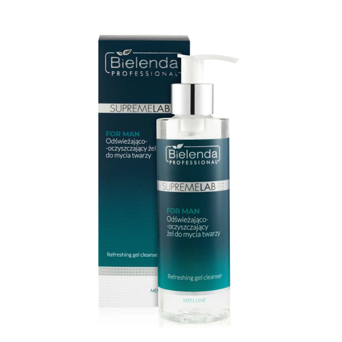 Bielenda Professional Supremelab Men Line Odświeżająco oczyszczający żel do mycia twarzy 200 ml