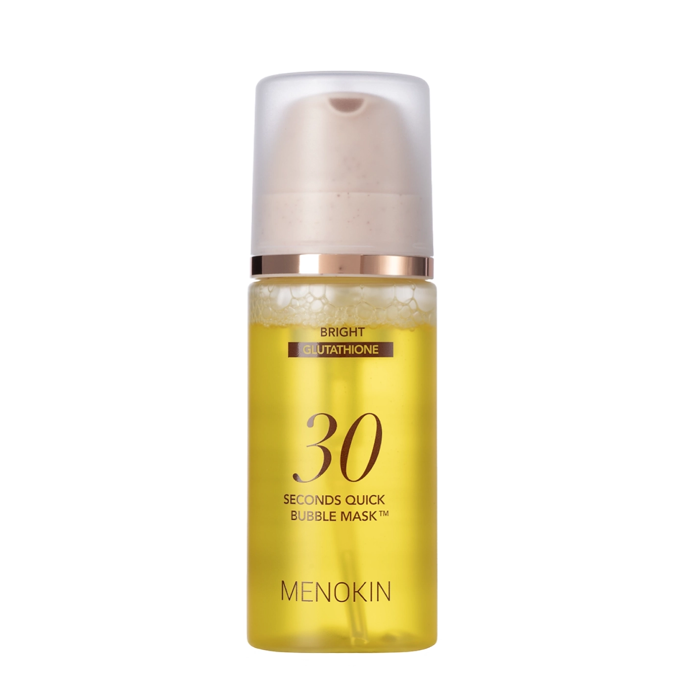 MENOKIN 30 Seconds Quick Bubble Mask Bright - Rozjaśniająca Maska do Twarzy w Piance z glutationem 95ml
