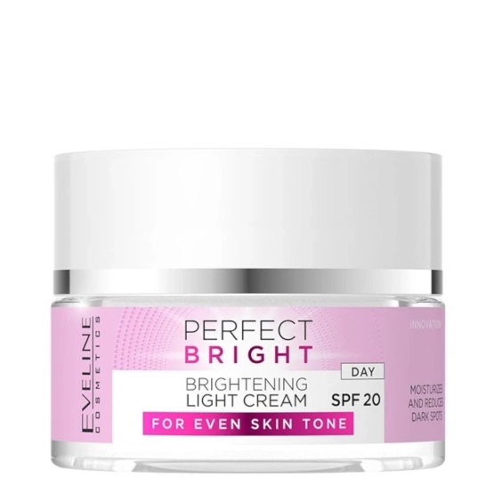 Eveline Cosmetics Perfect Bright Lekki Krem Rozświetlający na Dzień SPF20 50ml