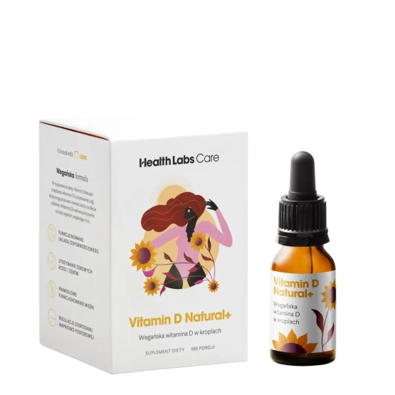 Health Labs Care Vitamin D Natural+ Witamina D3 w kroplach 10 ml 360 kropli