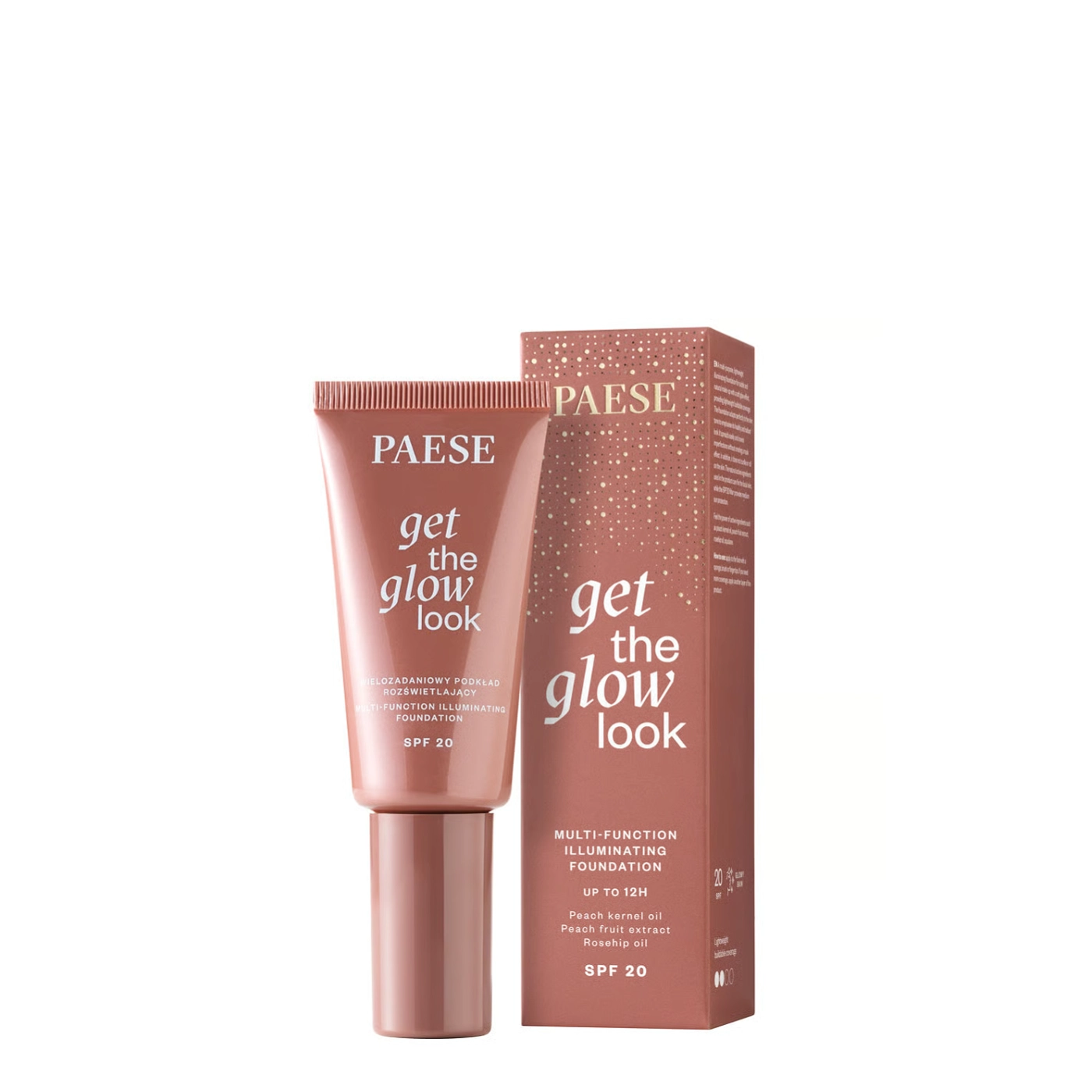 Paese GET THE GLOW LOOK Wielozadaniowy podkład rozświetlający 2N Sand Beige 30ml