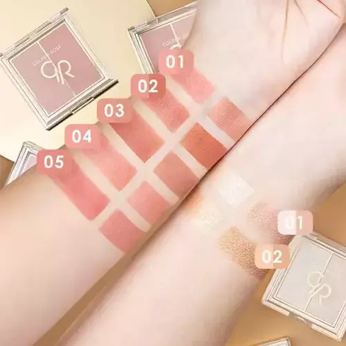 Golden Rose Iconic Blush Duo - Podwójny róż do twarzy 01 Rose&Nude