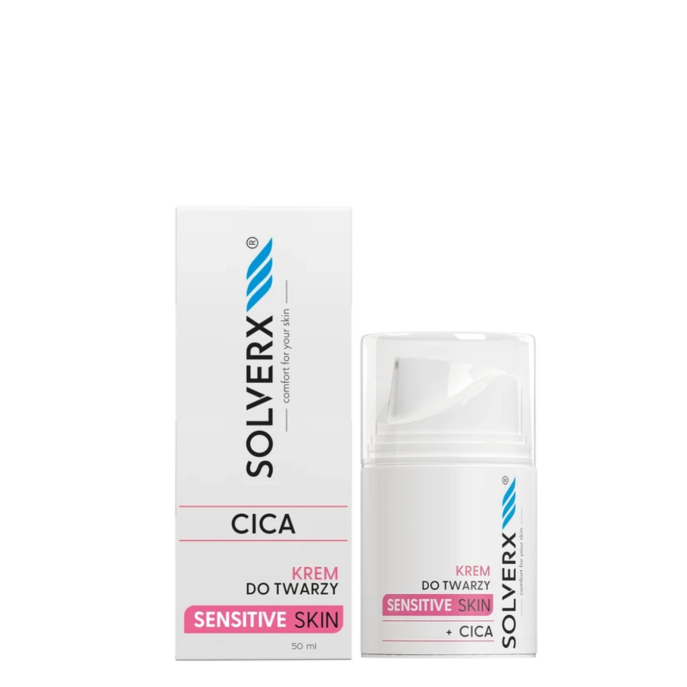 SOLVERX Sensitive Skin Krem do twarzy z CICA 50 ml
