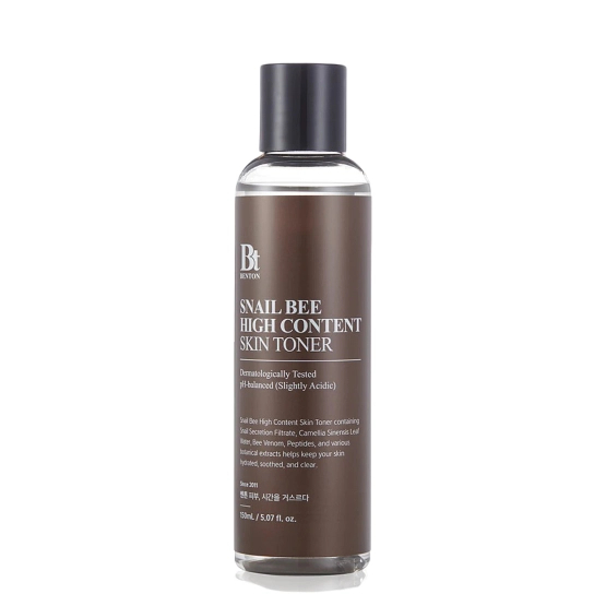 Benton Snail Bee High Content Skin Toner - nawilżający tonik z filtratem ze ślimaka i jadem pszczelim 150ml