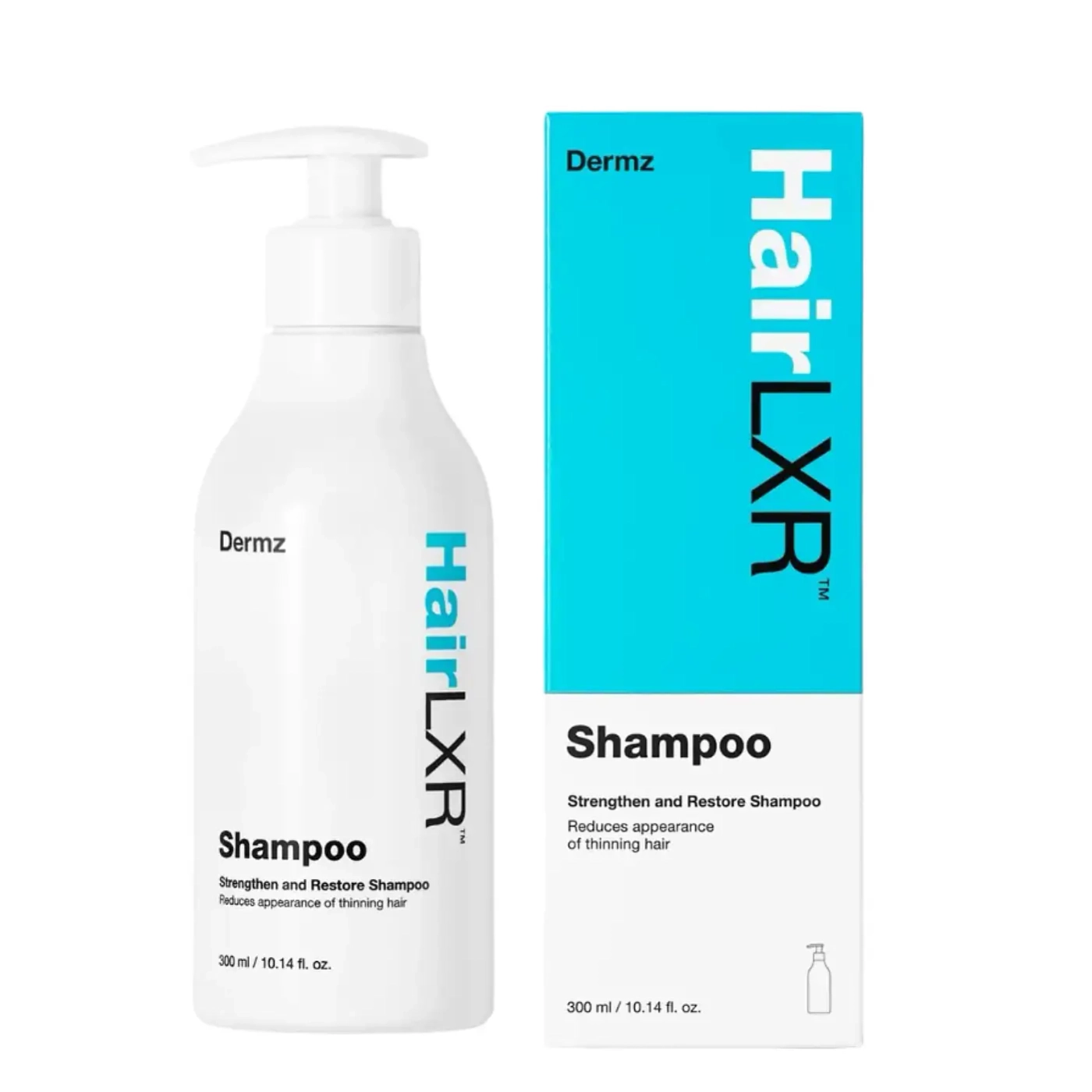 Dermz Labs HairLXR Shampoo - Oczyszczający szampon regenerujący do włosów przeciw wypadaniu 300 ml