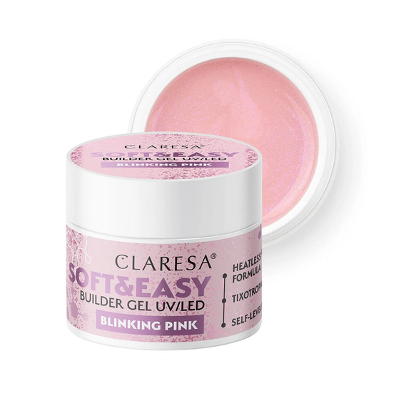 Claresa Nails Żel budujący Soft&Easy Blinking Pink 90g