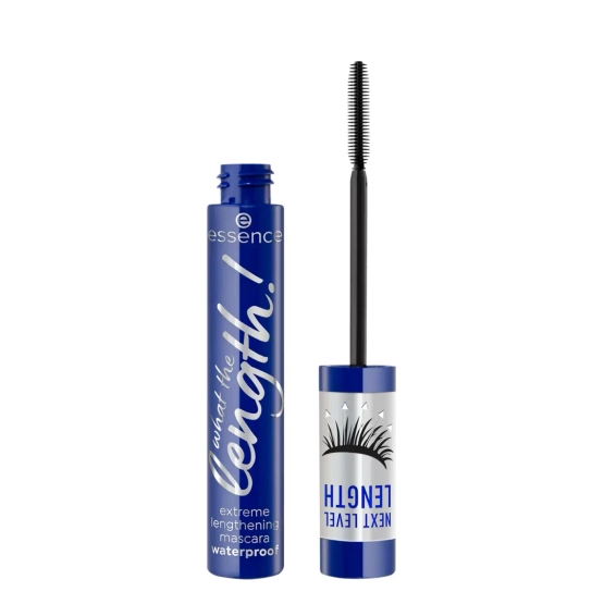 essence What The Length! Extreme Lengthening Mascara Waterproof - Wodoodporny wydłużający tusz do rzęs 02 Black Waterproof
