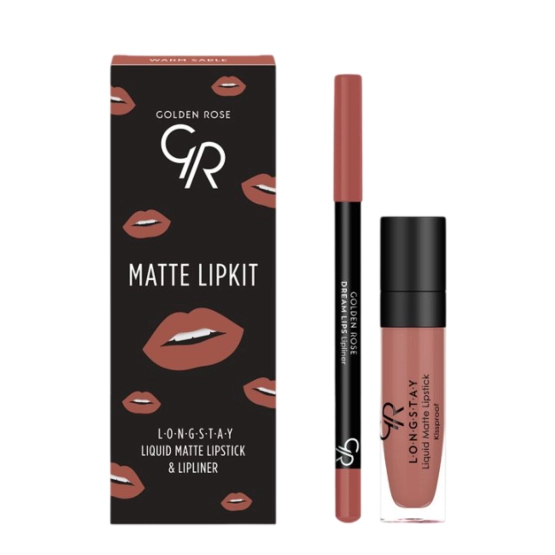 Golden Rose Matte Lipkit Zastaw do Ust Warm Sable