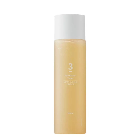 Numbuzin No.3 Super Glowing Essence Toner rozświetlający tonik-esencja do twarzy 200ml