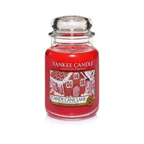Yankee Candle ŚWIECA W SŁOIKU DUŻA Candy Cane Lane