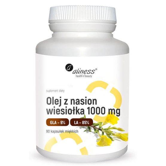Aliness Olej z nasion wiesiołka 9% 1000 mg x 90 kapsułek