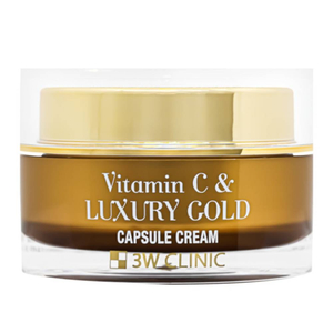 3W Clinic Vitamin C & Luxury Gold Capsule rozświetlający krem kapsułkowy do cery matowej i zmęczonej 55g
