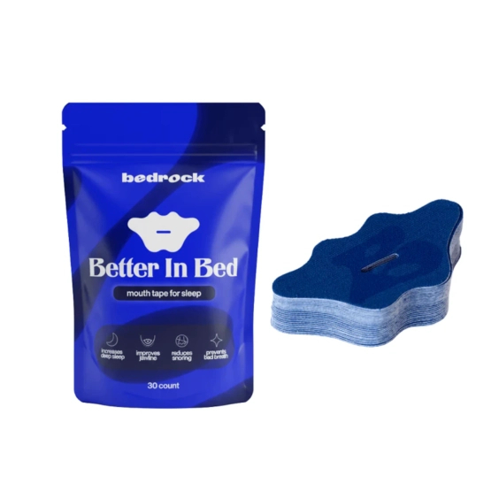 Bedrock Plastry na usta do spania i przeciw chrapaniu NIEBIESKIE 30szt.