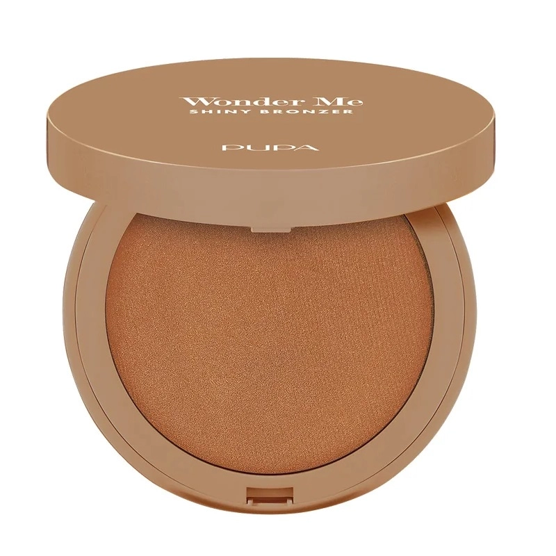 Pupa Milano Wonder Me Shiny Bronzer wypiekany bronzer rozświetlający 004 Dark Warm 6g