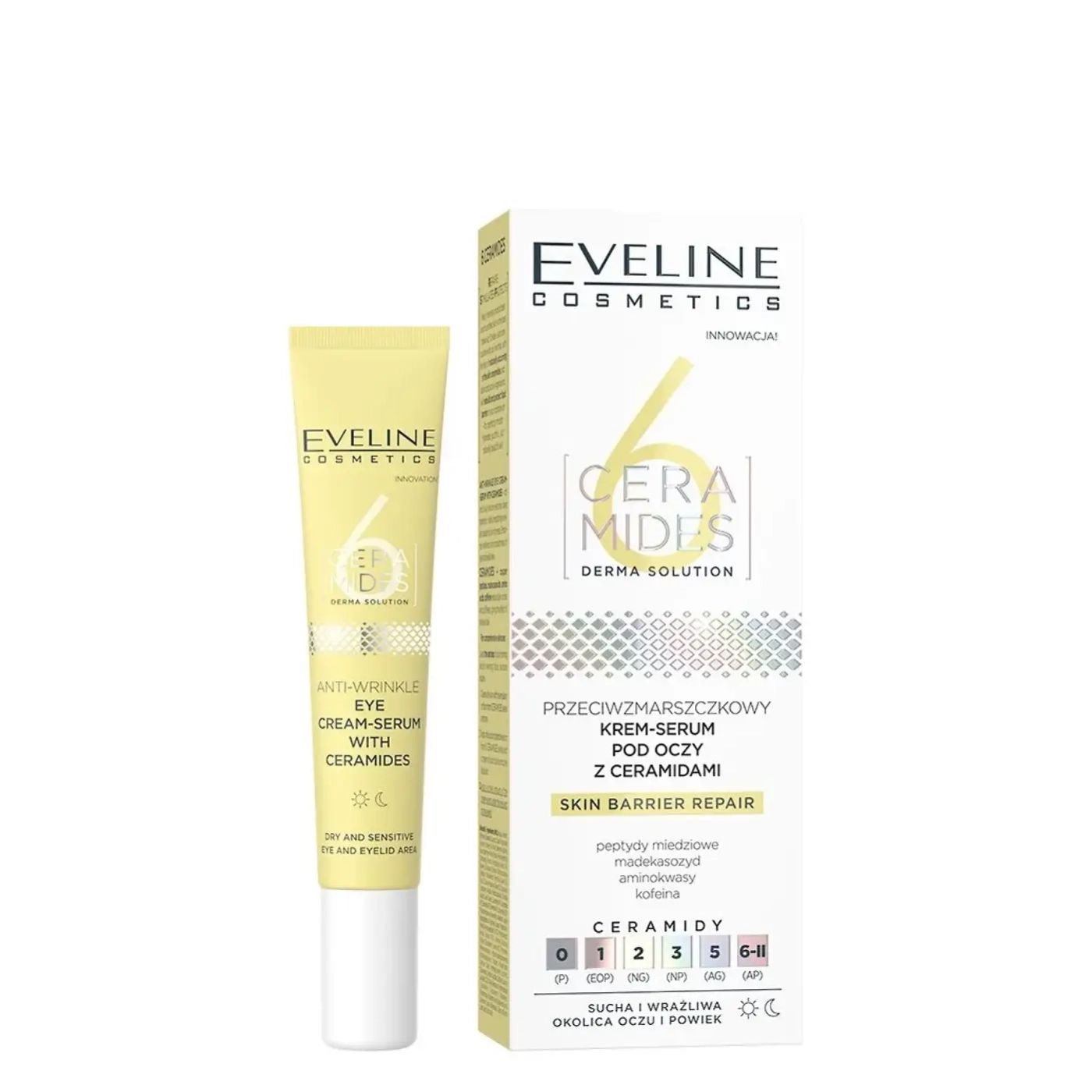 Eveline Cosmetics 6 Ceramides Przeciwzmarszczkowy krem-serum pod oczy z ceramidami 20ml