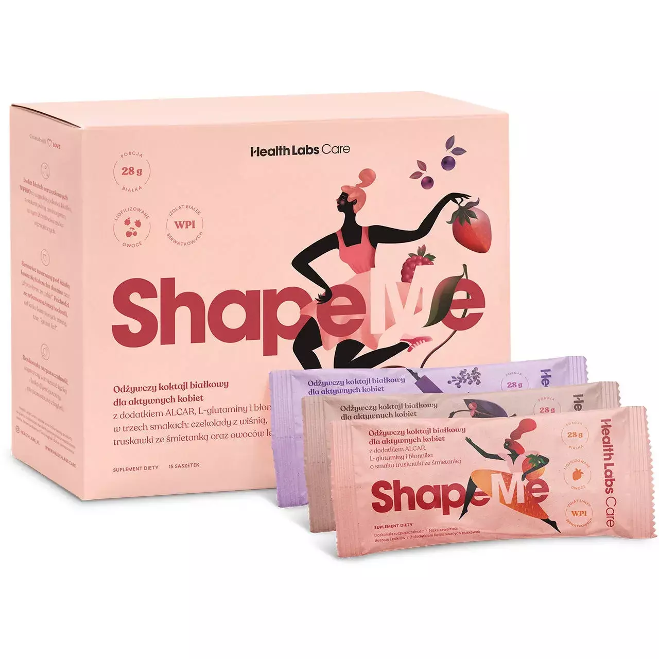Health Labs Care ShapeMe Odżywczy koktajl białkowy mix smaków 15 saszetek