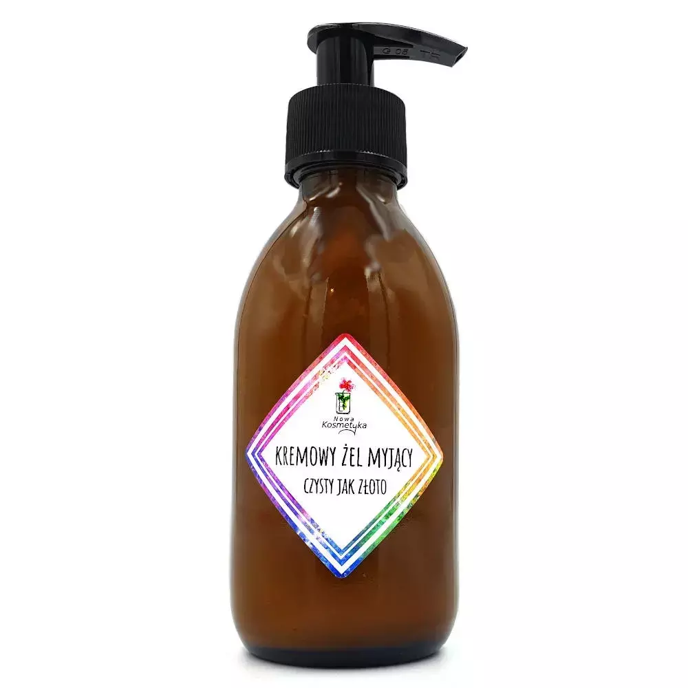 WYCOFYWANE Nowa Kosmetyka Kremowy żel myjący ,,Czysty jak złoto" 200ml