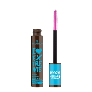 essence I LOVE EXTREME Crazy Volume Mascara Waterproof - Wodoodporny pogrubiający tusz do rzęs 01 Cozy Brown 12ml