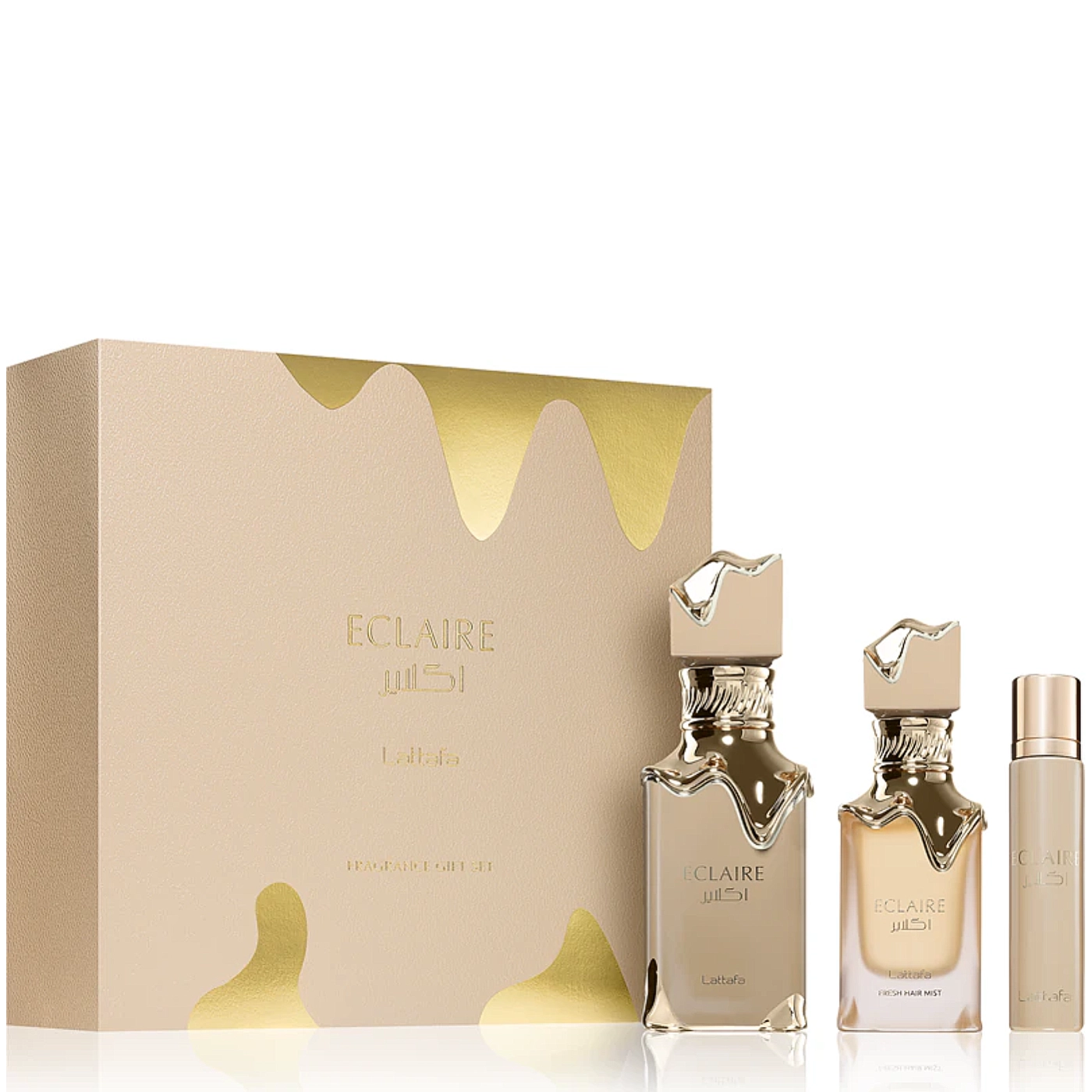 Lattafa GIFT SET Zestaw prezentowy Eclaire 100ml + 12ml + mgiełka do włosów 50ml