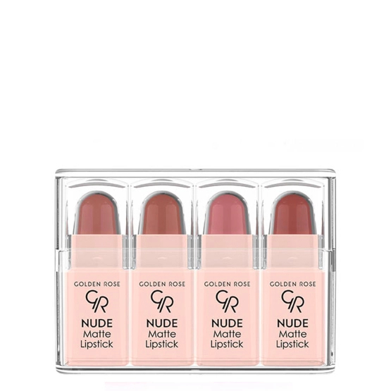 Golden Rose Nude Look Zestaw 4 matowych mini pomadek do ust Nude Look