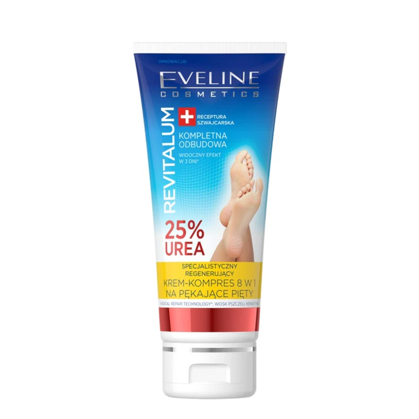 Eveline Cosmetics REVITALLUM  Krem-kompres na pękające pięty 8w1 25% UREA