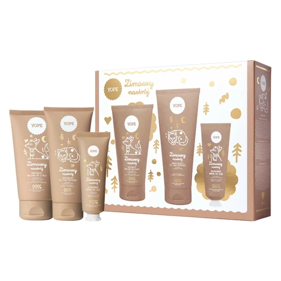 YOPE Zestaw Zimowy Nastrój Balsam do Ciała 150ml + Żel pod Prysznic 200ml + Krem do Rąk 50ml