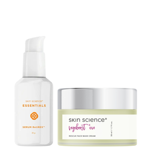 Skin Science Zestaw RetiREX™ Serum napinająco-wygładzające + Skin Science VegeBoost® EVO – Regenerująca Maska-Krem do Twarzy z Kurkuminą
