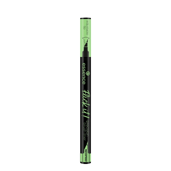 essence Flick It! Precision Brush Liner Waterproof - Precyzyjny wodoodporny eyeliner w pędzelku 01