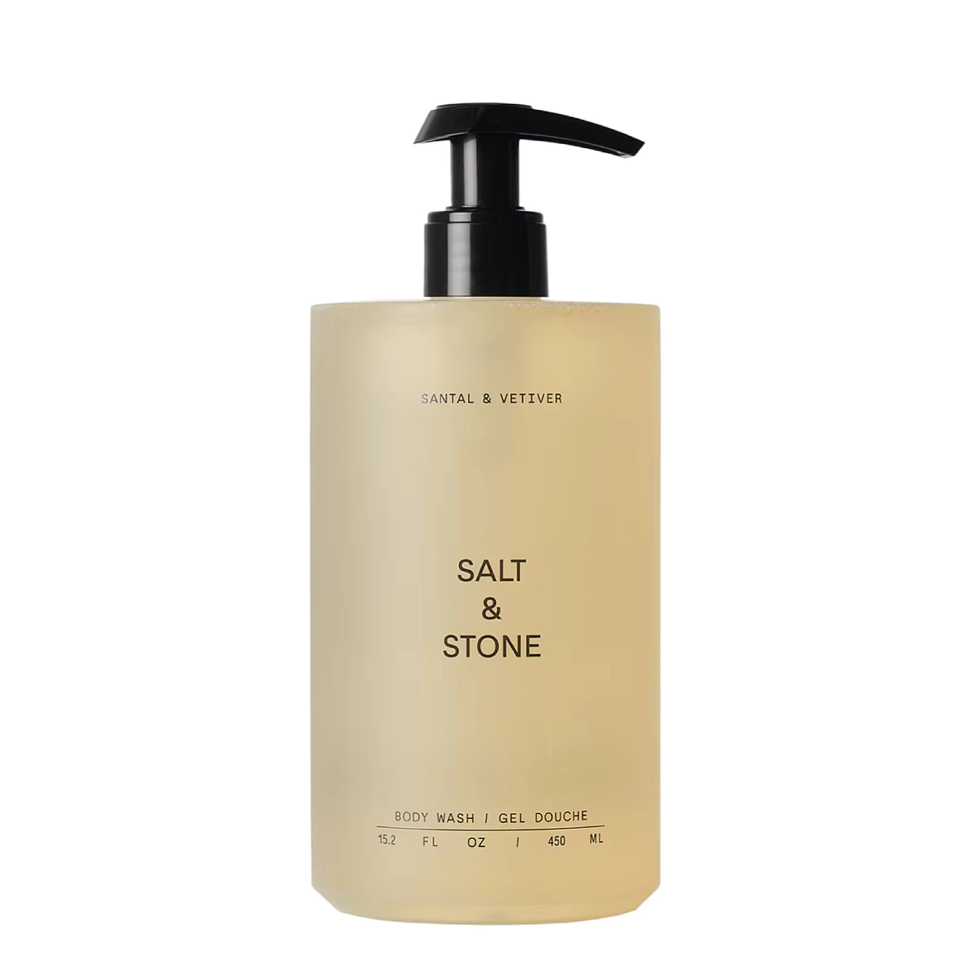 SALT & STONE Natural Body Wash Santal & Vetiver - Naturalny perfumowany żel pod prysznic o zapachu drzewa sandałowego i wetywerii 450ml