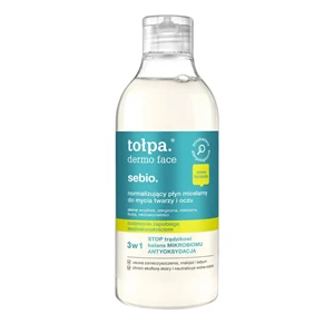 tołpa. dermo face sebio. normalizujący płyn micelarny do mycia twarzy i oczu 400 ml