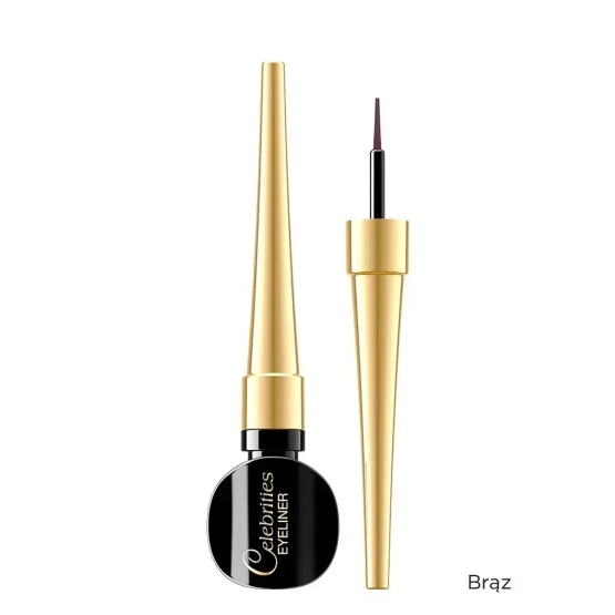 Eveline Cosmetics Eyeliner z pędzelkiem Celebrities Brązowy