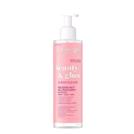Eveline Cosmetics BEAUTY&GLOW Oczyszczający żel micelarny do mycia twarzy 200 ml