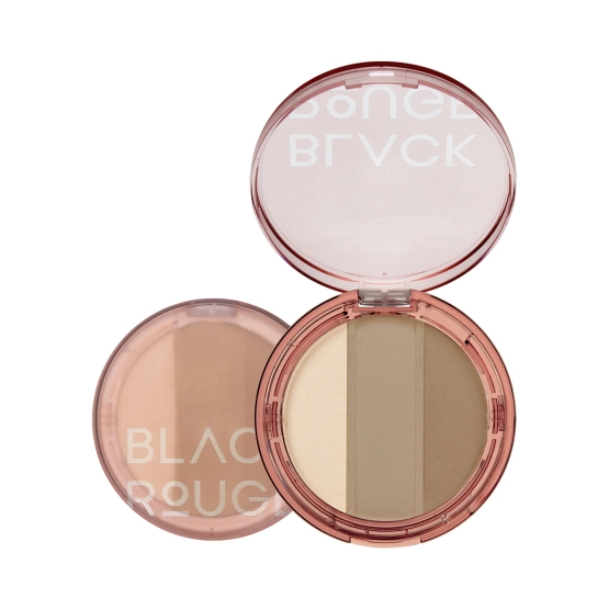 BLACK ROUGE Upanddown Triple Contouring - Paleta do konturowania twarzy Classic 10g