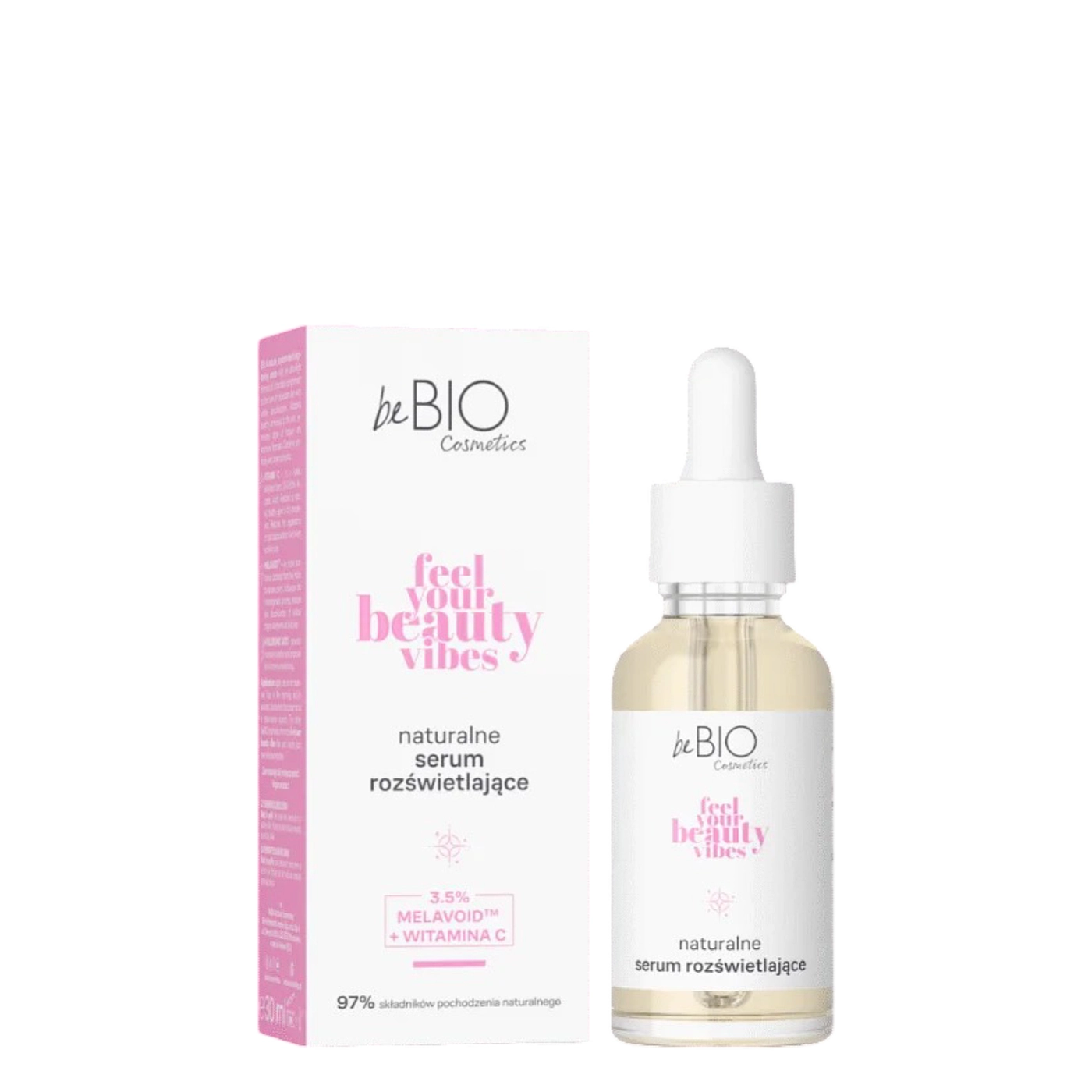 beBIO Feel Your Beauty Vibes serum rozświetlające Glow z witaminą C 30ml