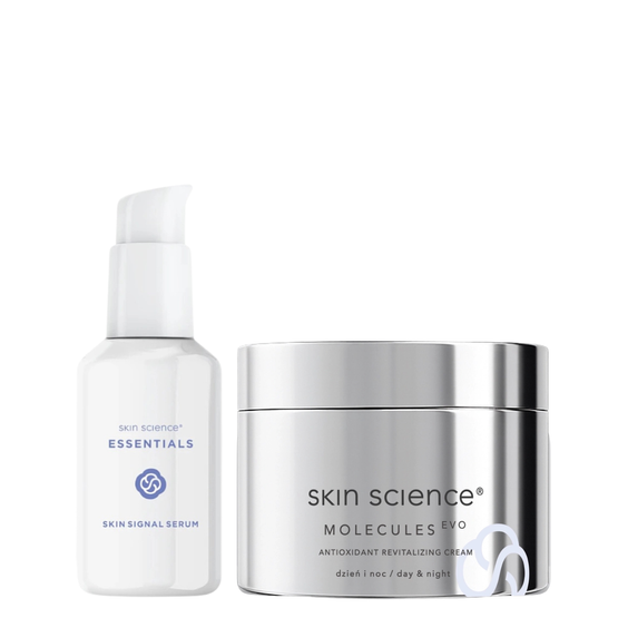 Skin Science Zestaw Krem antyoksydacyjny Molecules EVO + Skin Signal Serum ujędrniająco-liftingujące 