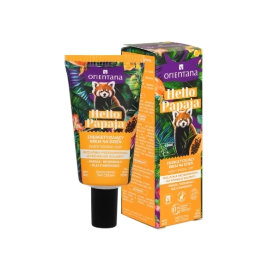 Orientana HELLO PAPAJA Energetyzujący krem do twarzy na dzień Witamina C Olejek z awokado 40ml