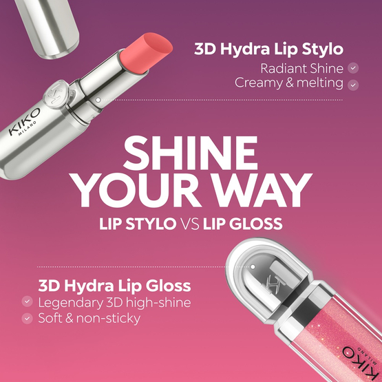 KIKO Milano 3D Hydra Lipgloss zmiękczający błyszczyk do ust z efektem 3D 22 Sparkling Red Garnet 6.5ml