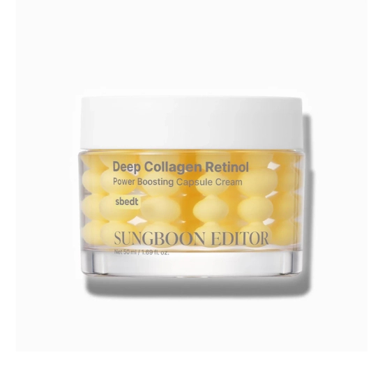 Sungboon Editor Deep Collagen Retinol Power Boosting Capsule Cream - krem mikrokapsułkowany z retinolem i kolagenem 50ml