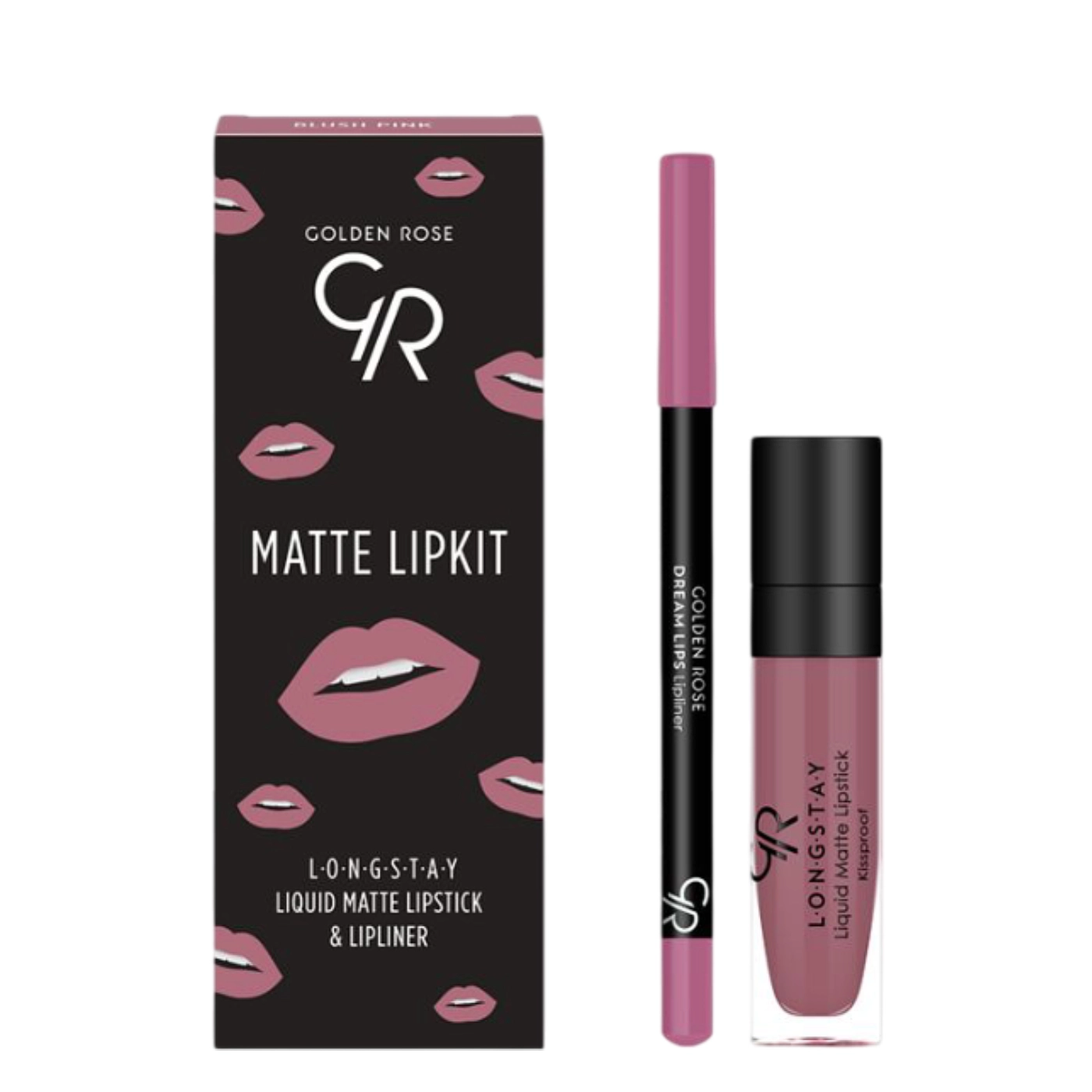Golden Rose Matte Lipkit Zastaw do Ust Blush Pink