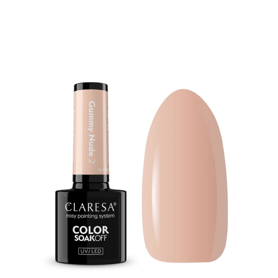 Claresa Nails lakier hybrydowy NUDE GLOW GUMMY NUDE 2 5G
