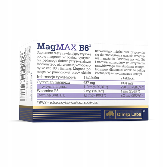 Olimp Labs MagMax B6 suplement diety 50 tabletek