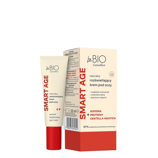 beBIO smart age rozświetlający krem pod oczy z kofeiną 15ml