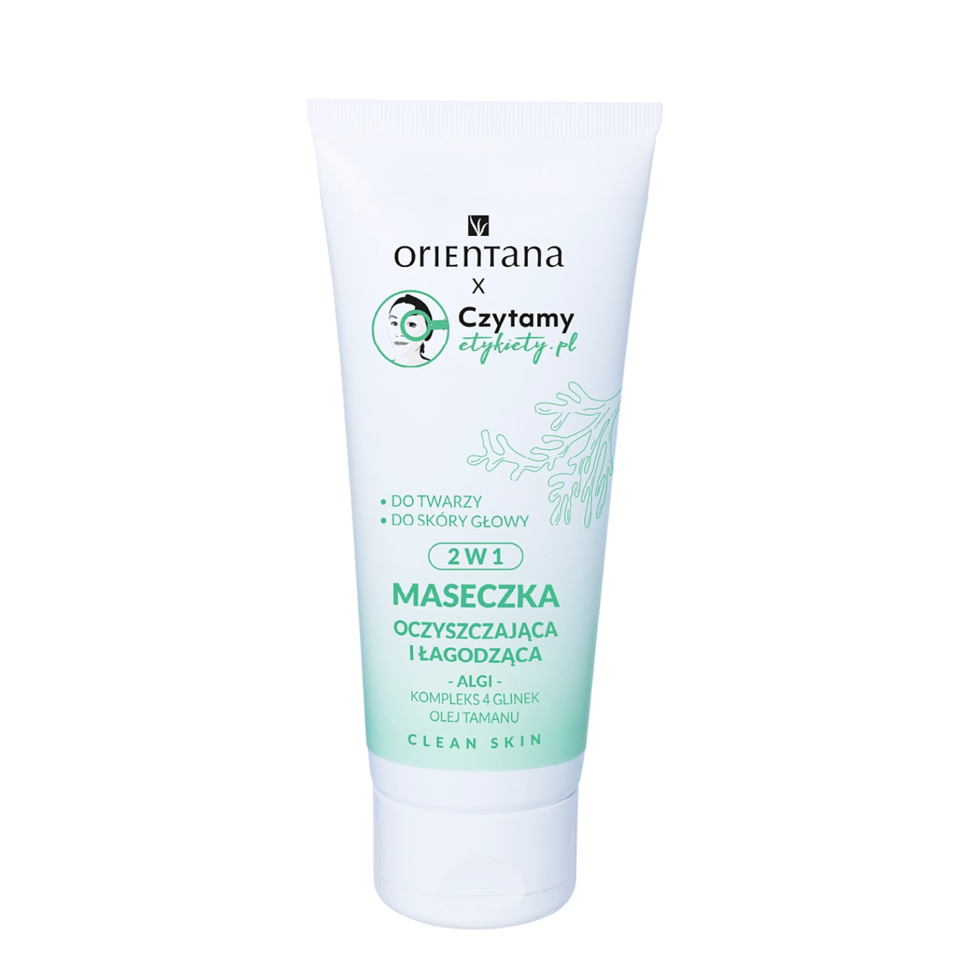 Orientana x Czytamy etykiety.pl 2w1 Maseczka oczyszczająca i łagodząca 75ml