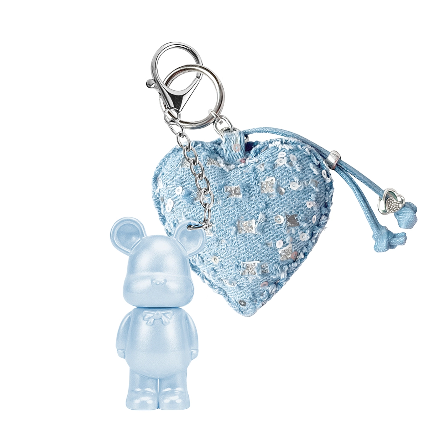 LOVRO Denim Sugar Teddy - Błyszczyk do ust z drobinkami Heart drop 01
