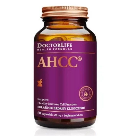 Doctor Life AHCC ekstrakt z grzybni Shiitake 630mg suplement diety 60 kapsułek