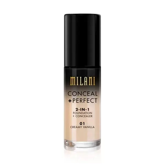 Milani CONCEAL + PERFECT 2-IN-1 FOUNDATION + CONCEALER Podkład kryjący 01 Creamy Vanilla