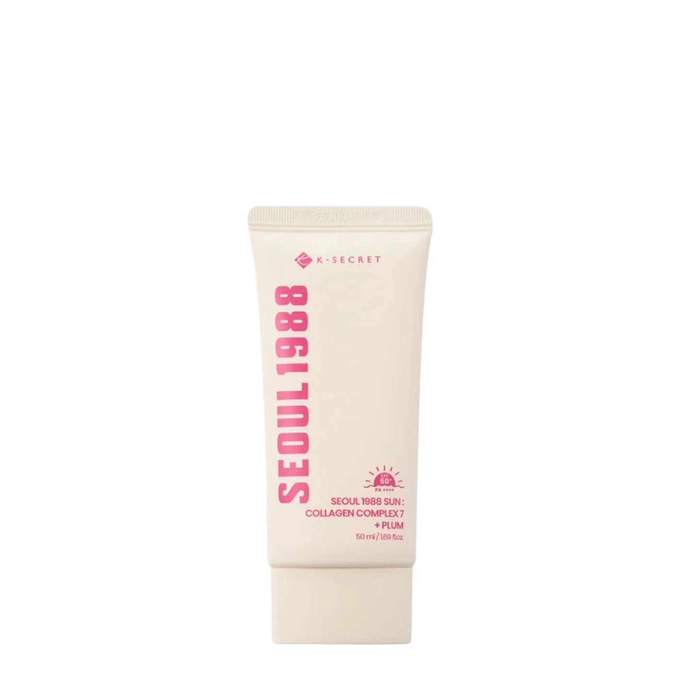 K-SECRET SEOUL 1988 Collagen Complex 7 + Plum SPF50+ PA++++ - Krem z ochroną przeciwsłoneczną SPF50+ 50ml