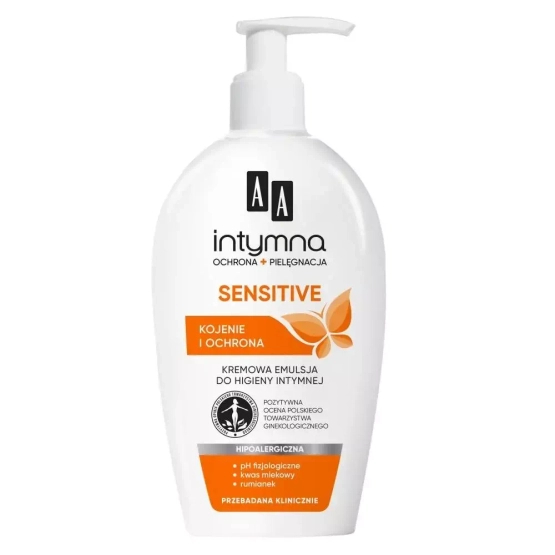 AA Intymna Ochrona&Pielęgnacja Sensitive emulsja do higieny intymnej dozownik 300ml