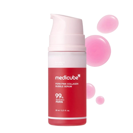 Medicube PDRN Pink Collagen Bubble Serum – rozświetlające i ujędrniające serum 95ml